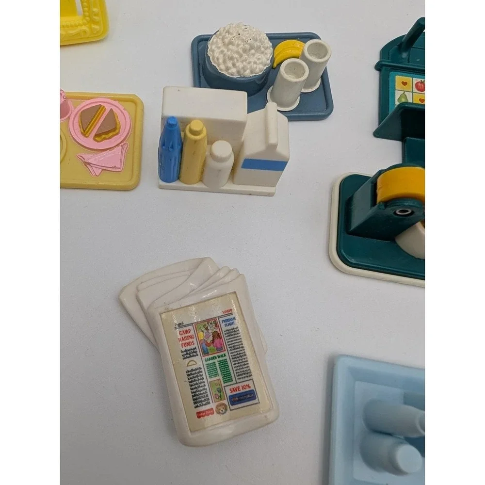 Fisher Price and Playskool Dollhouse Accessories Trays Phone Mixer Book Suitcase